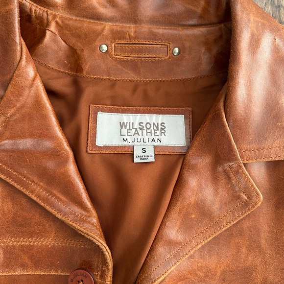 Vintage Wilson Leather Jacket M. Julian Brown Small - Picture 3 of 9
